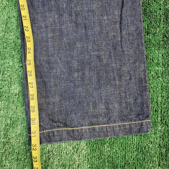 Ecko Unltd. Mens Classic Straight Jeans Blue 5 Pocket Baggy Fit Stitching 40x32 - Picture 9 of 10